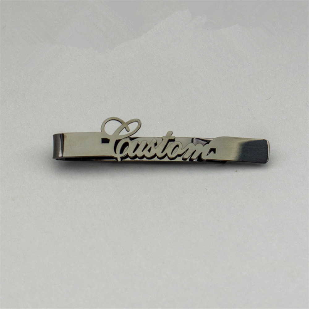 Tie Clips for Men Custom Name Stainless Steel Personalised Tie Clips Wedding Men Shirt Tie Pins Guests Gifts Fashion Jewelry 260626 - view 6