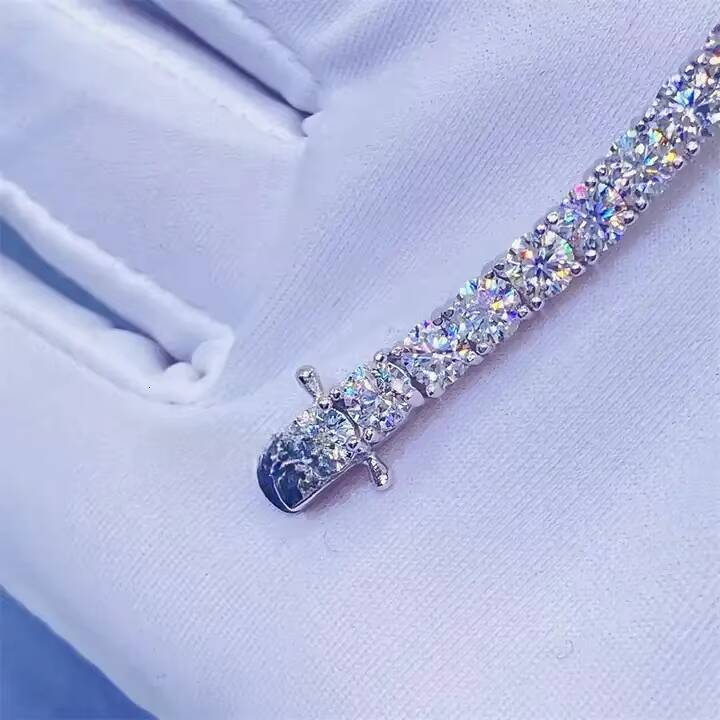 Fashion jewelry 2mm 3mm 4mm 5mm pyrope tennis chain bracelet 925 silver for men - view 5
