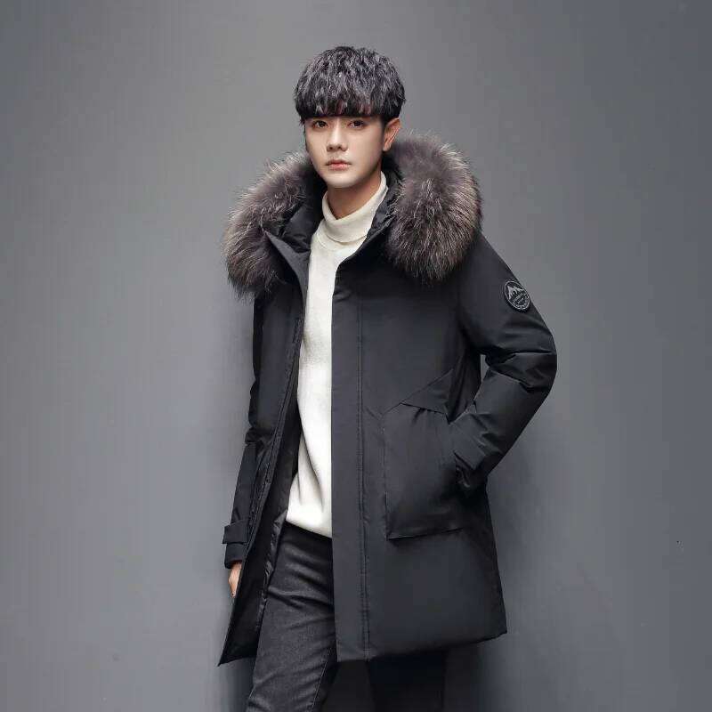 Winter Windproof Fleece Lined Gender Neutral Style Climbing Outdoor Down Fur Collar Waterproof Comfortable Warm Jacket W260626 - view 6