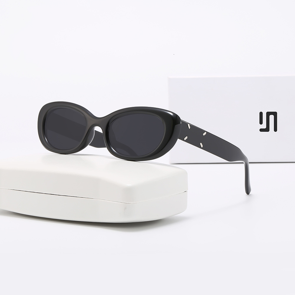 Korean Version New Mengling Same Style GM Cat Eye High-end Sense Female Trendy Hot Girl Glasses retro Sunglasses Men wholesale - view 6