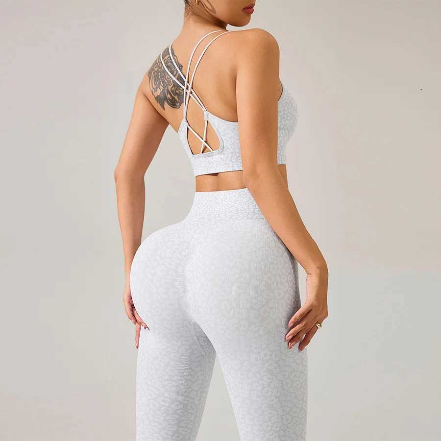 Leggings Sports Bra Leopard Women Sets Yoga Sportswear Woman Gym Trousers Set Fitness Pants Trendy Womens Leggings Seamless M260626 - view 6
