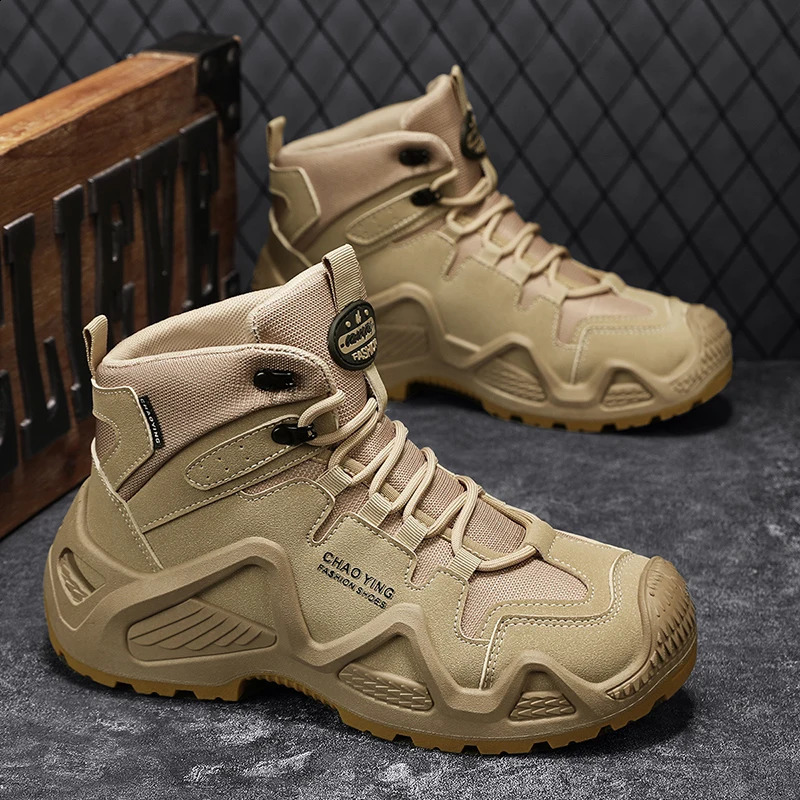 Men Tactical Boots Army Mens Military Desert Waterproof Work Safety Shoes Climbing Hiking Ankle Outdoor 260624 - view 5
