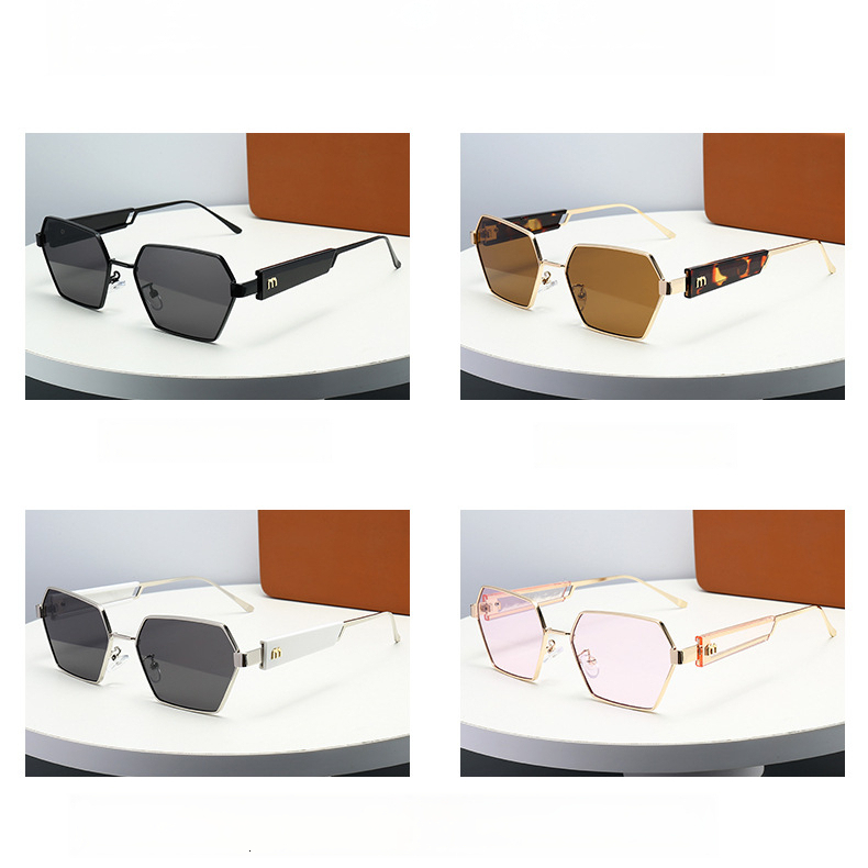 New M-shaped high-end metal sunglasses, Korean style trendy ins influencer European and American square sunglasses for women, with a high-end feel tha - view 9