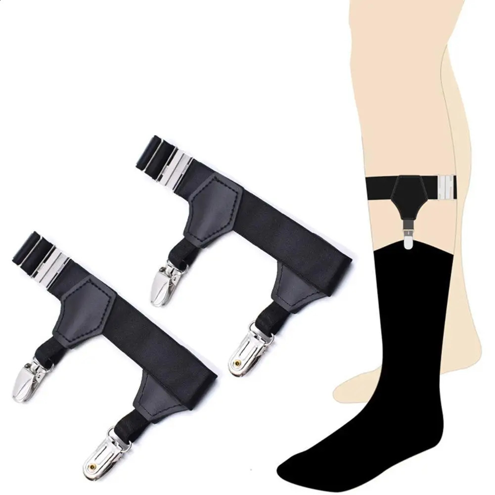 Mens Black Sock Garters Belt Adjustable Elastic Sock Leg Thigh Non-slip Stockings Garter Braces Women Holders Suspenders L3U0 260626 - view 3