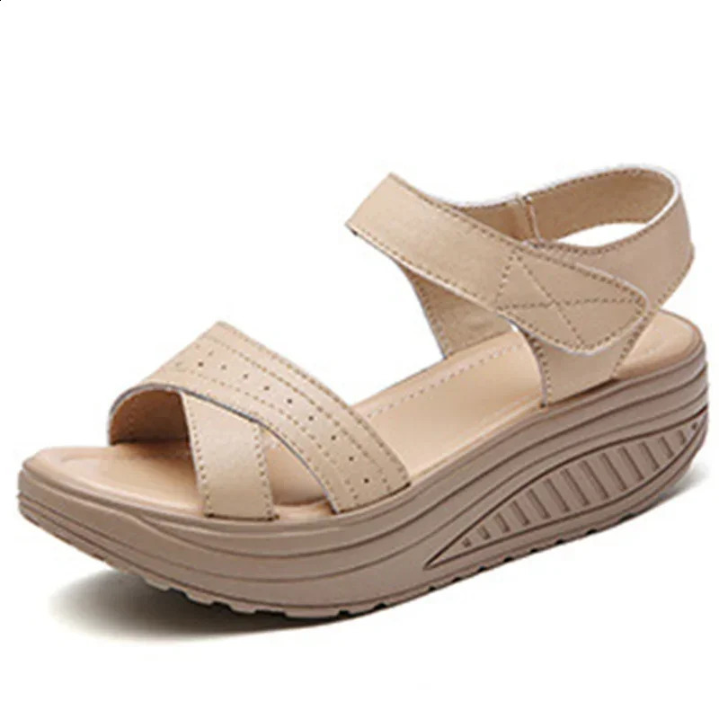 EOFK Women Comfortable Sandals Wedges Platform Ankle Strap Casual Ortic Walking Orthopedic Arch Support 5cm heel 260626