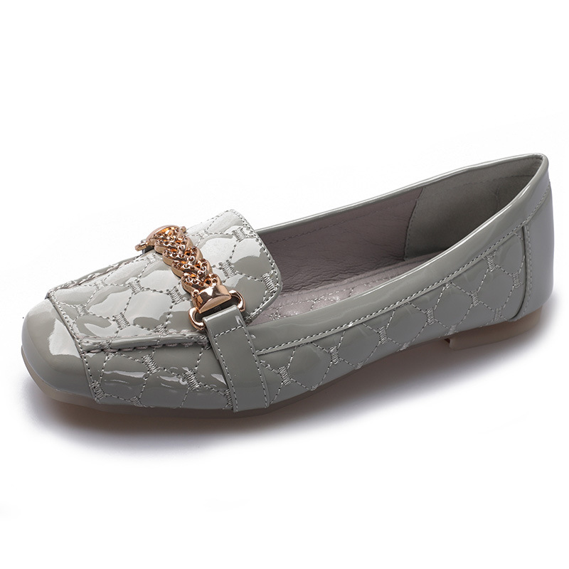 Designer Shoes 2026 Women's Square Toe Flat Patent Leather Flats, Buckle Embroidery Soft Sole Size 33-43 Free Shipping - view 8