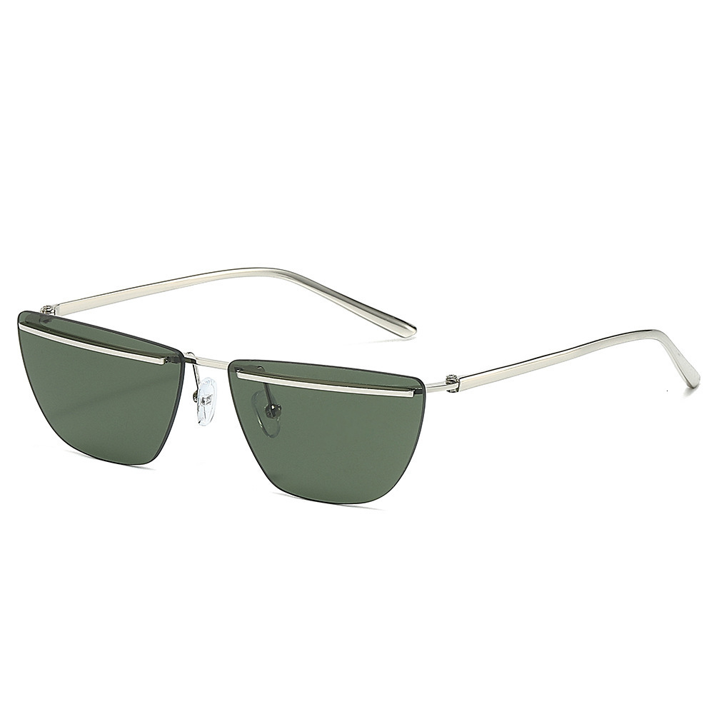 2026 Fashionable European And American INS Celebrity Style Women's Sunglasses, Metal Frameless Trendy Personality Sunglasses For Women - view 5