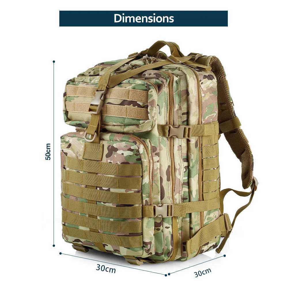 liters Outdoor tactical dual 50 shoulder large 3P backpack Backcountry cycling sports backpack Travel attack camouflage multi-fu M260626 - view 4