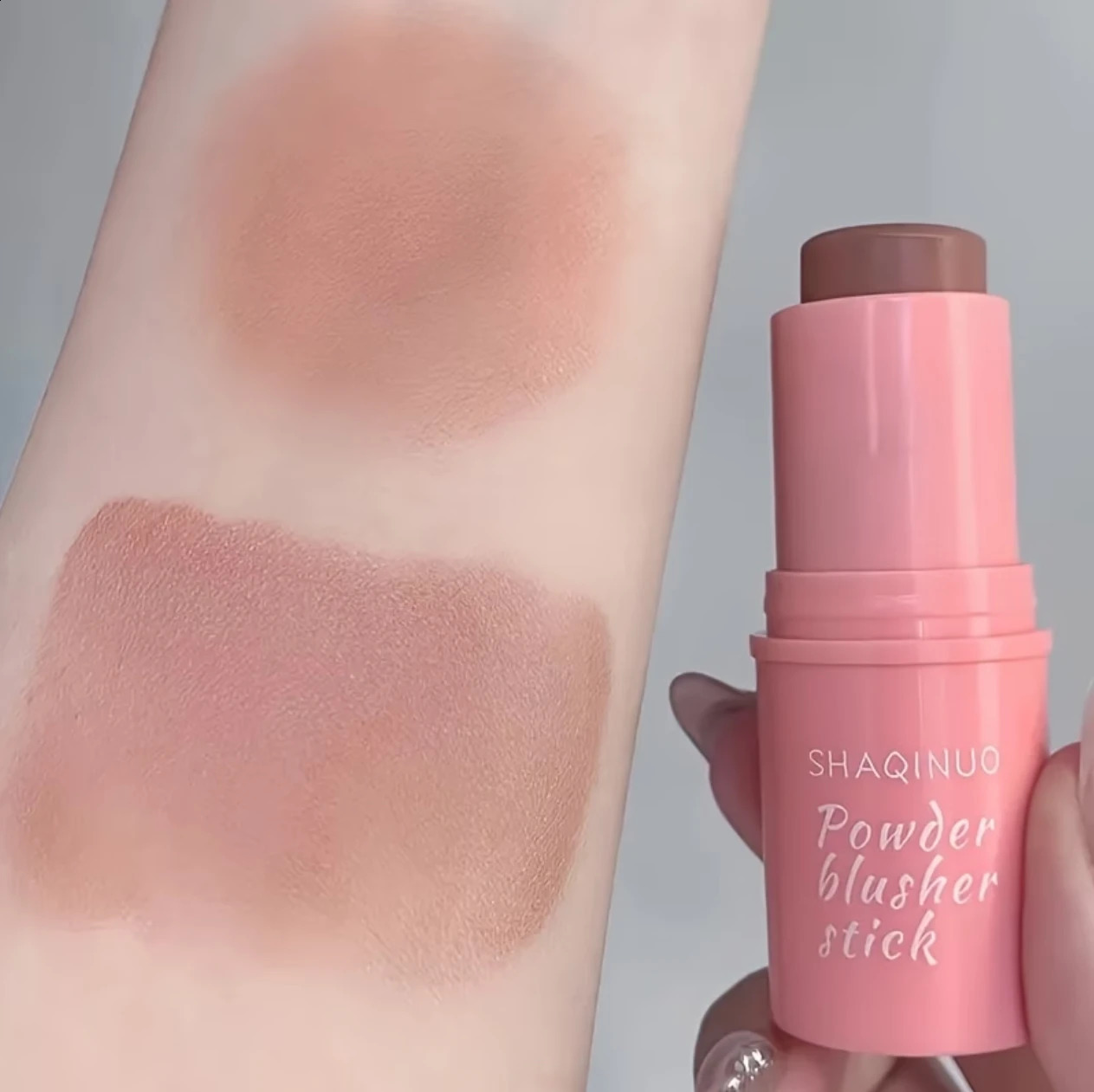 3PCS Blush Stick Set - Includes Brush Multi-functional Matte Highlighting Blush Cream Long-lasting Non-greasy and Waterproof 260625 - view 4