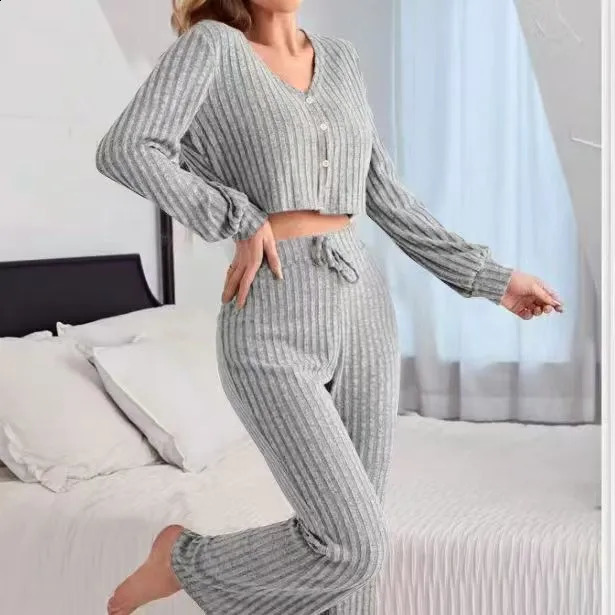 Women Pajama Sets Pijama Pajamas Woman Summer Set Sexy Sleepwear for Sleeping Womens Trousers Sleep Lounge Underwear 260625 - view 4