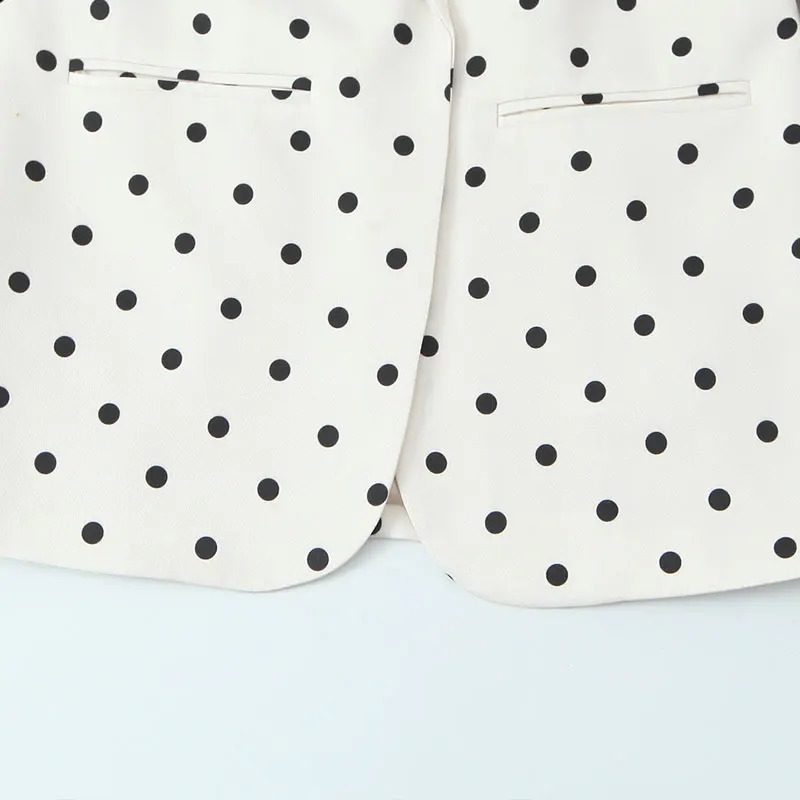 NLZGMSJ 2026 Spring Chic Women Blazer Polka Dot Single Breasted Long Sleeve Fashion Office Lady Blazers 260625 - view 7