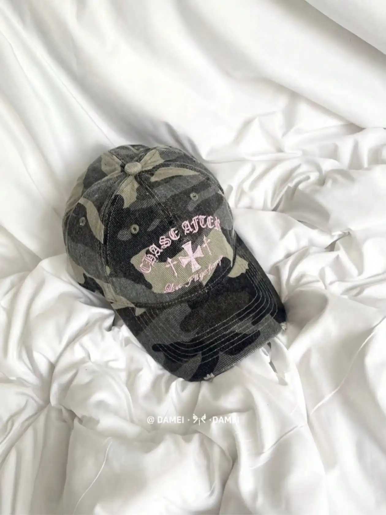 Camouflage Cross-stitch Baseball Cool A Versatile Summer Street Style Hat for Women and Couples M260626 - view 6