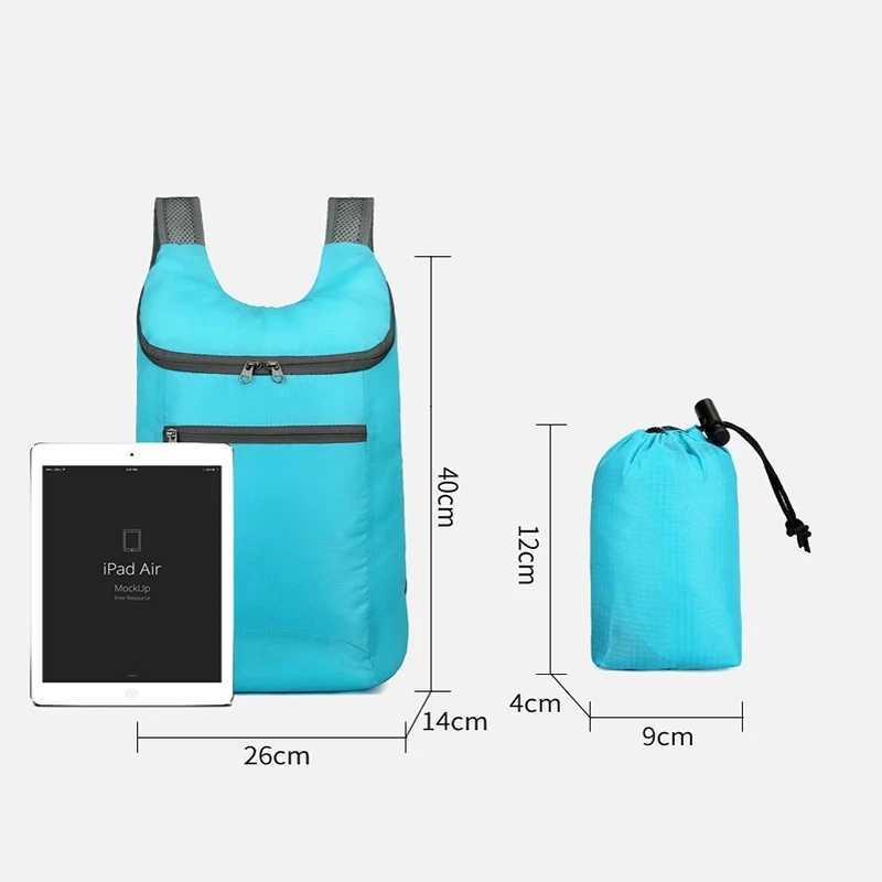 Foldable Waterproof 20L Bag Unisex Outdoor Backpack Portable Camping Hiking Traveling Daypack Leisure Unisex Sport Bag Backpack M260626 - view 4