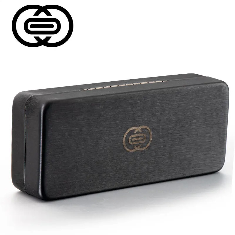 High-grade Black Iron Case For Glasses Square Brushed Black Cortex Customizable 003 260625