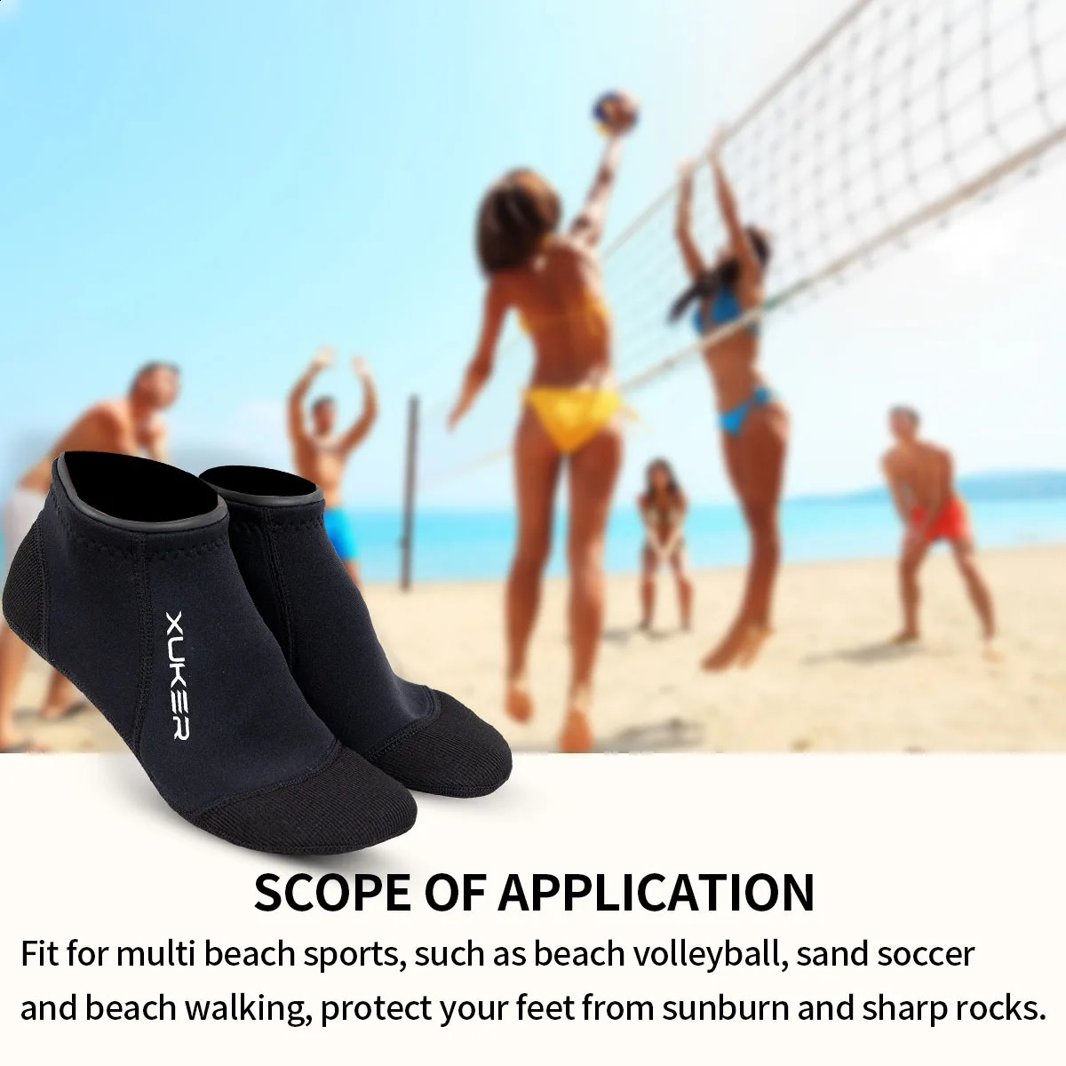 3mm Neoprene Socks Beach Volleyball Diving Swimming Surfing Snorkeling Kayaking Rafting Water Booties Flatlock StitchesLow Cut 260626 - view 7