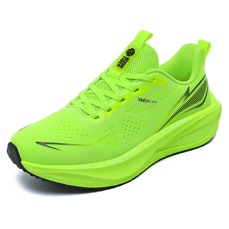 Gradient Color Breathable Mesh Running Shoes Lightweight Shock Absorb Thick Cushion Athletic Sneakers Anti Slip Outdoor Marathon Training Sports Train - view 4