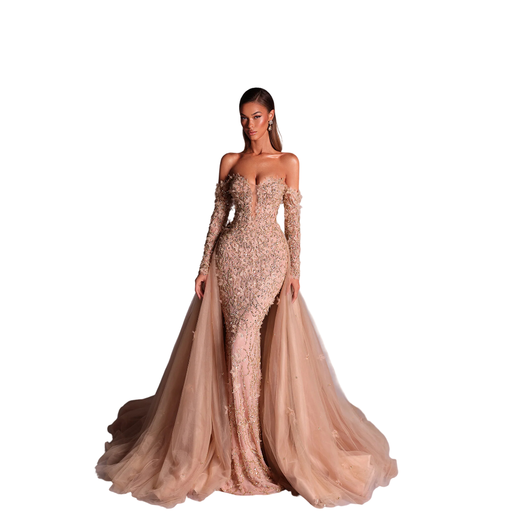 Luxury Prom Dresses Sweetheart Appliques Lace Detachable Train Mermaid Party Evening Gowns Customized Back-to-school Uniform - view 3