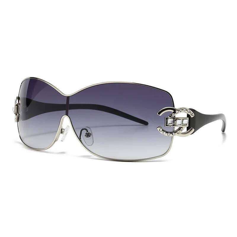 Hot Designer New Oversized Frame Fashion Metal Retro Sunglasses UV400 26Y0626