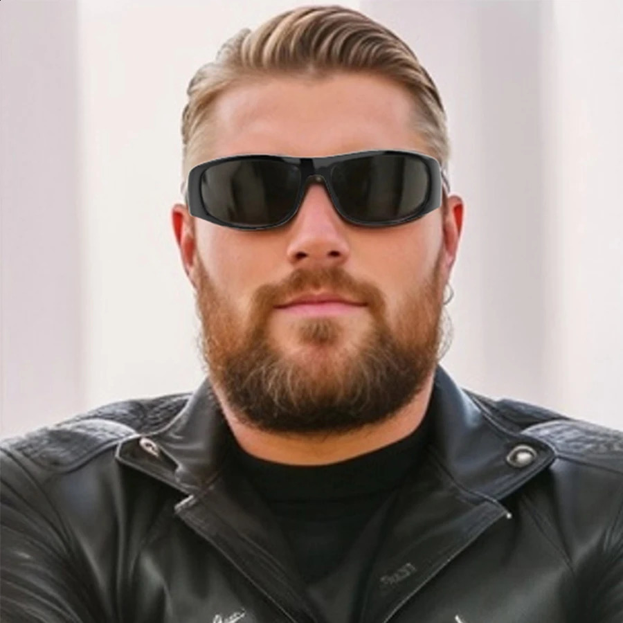 MAXJULI Super Dark Sunglasses for Men Black Wrap Around Sun Glasses UV400 Protection eyewear W8005 260626