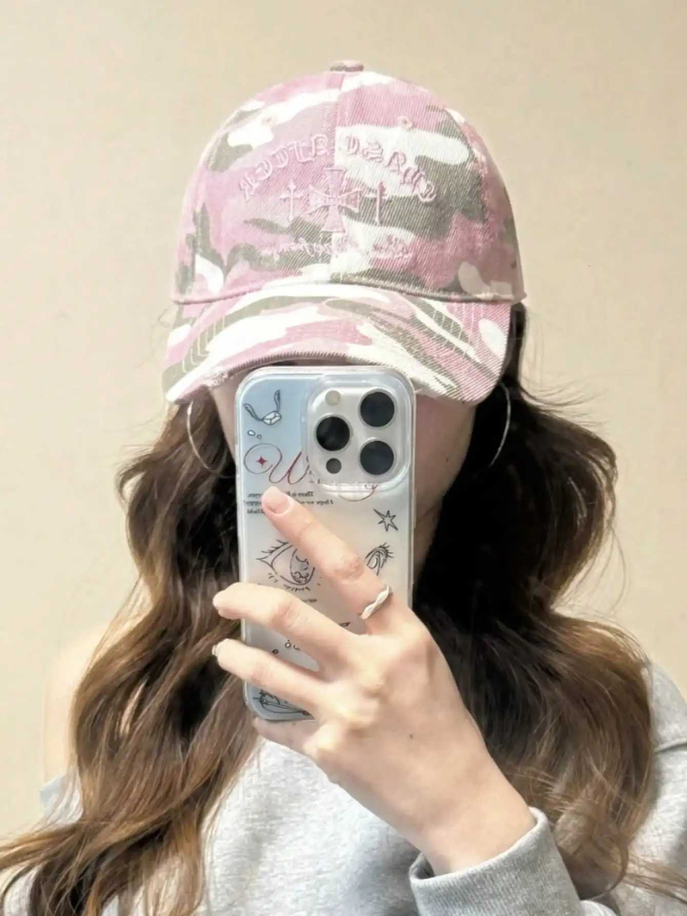 Camouflage Cross-stitch Baseball Cool A Versatile Summer Street Style Hat for Women and Couples M260626 - view 4
