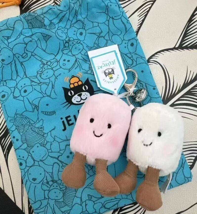 New UK Limited Edition Tea Bag Marshmallows Cartoon Doll Cat Interactive Toy Pet Girl Gift Graduation season gift keychain 26Y0626 - view 5