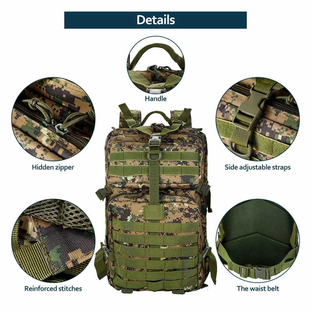 liters Outdoor tactical dual 50 shoulder large 3P backpack Backcountry cycling sports backpack Travel attack camouflage multi-fu M260626 - view 5
