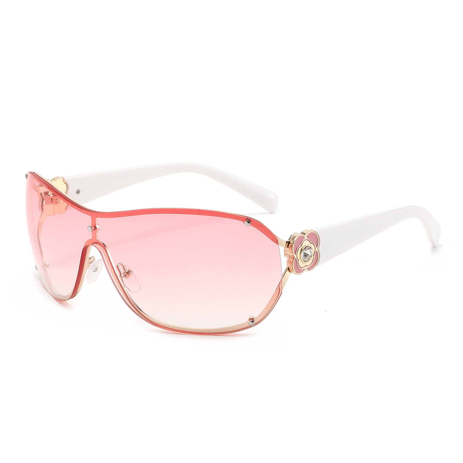 European American Fashion One-Piece Large-Frame Sunglasses, Modern And Unique, High-End Style, Street Photography, Unisex, Runway Glasses - view 5
