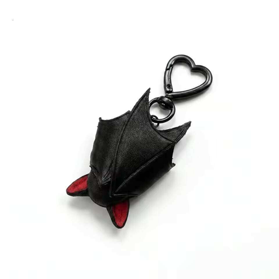 Plush Black Keychain Transformable Key Ring Pendant Backpack Bag Purse Charm Halloween Gift Gothic Bat Keyring 26Y0626 - view 6