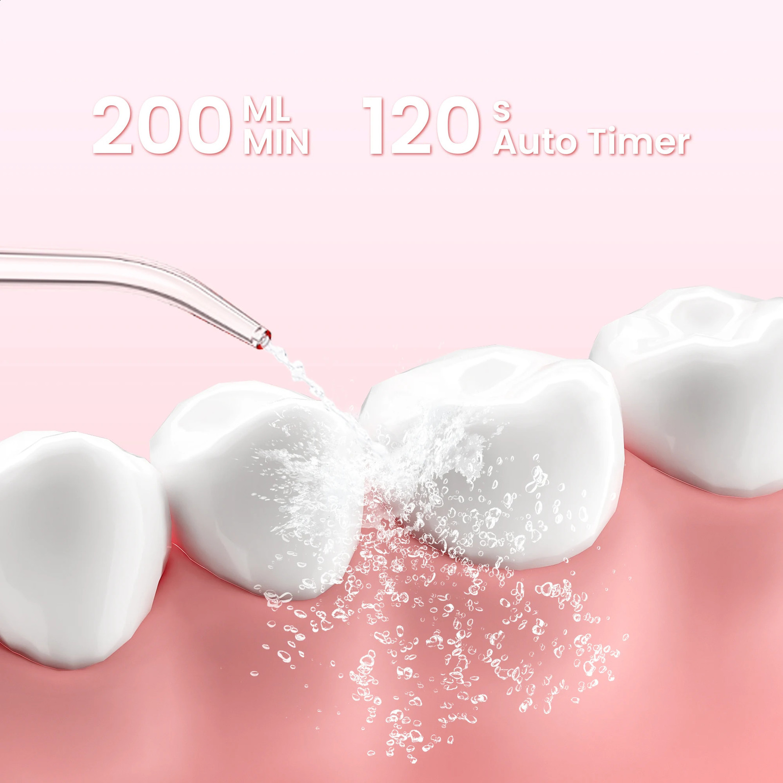 SEJOY Portable Electric Dental Water Flosser Irrigator Teeth Strips 350ML Tank 5 Modes 6 Jet Tips For Home Travel 260626 - view 6
