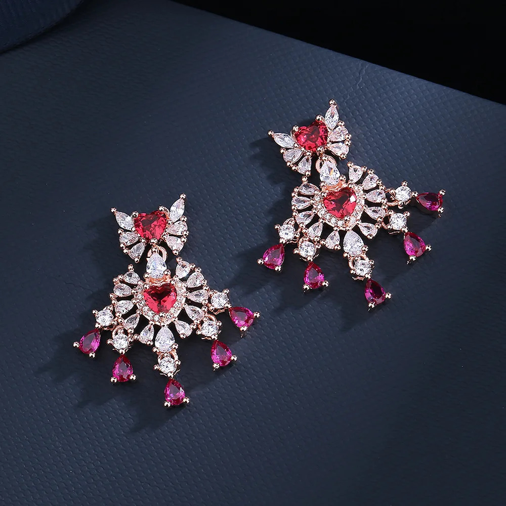 925 Silver Needle High Quality Long Water Drop Colorful Zircon Earrings For Women Dinner Party Engagement Jewelry Gift 260625 - view 6