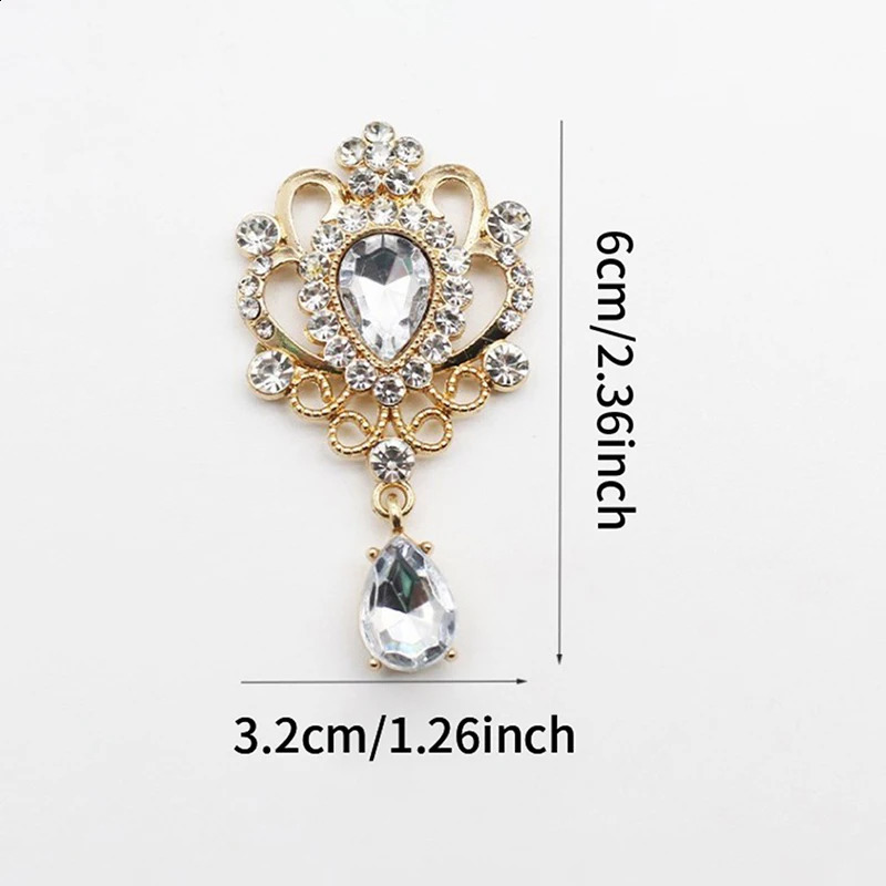 3260MM Drop Shape Acrylic Pendant For Needlework Rhinestone Button Headwear Apparel Jewelry Accessories Diy Flat Brooch 260623 - view 7