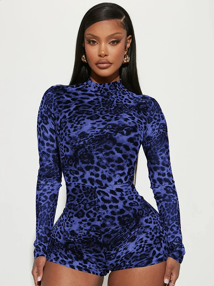 Nibber Leopard Print Romper Women 2026 Autumn Trend Hipster Long Sleeve Strecth ONeck Skinny Stretch Streetwear Sexy Playsuits 260626 - view 4