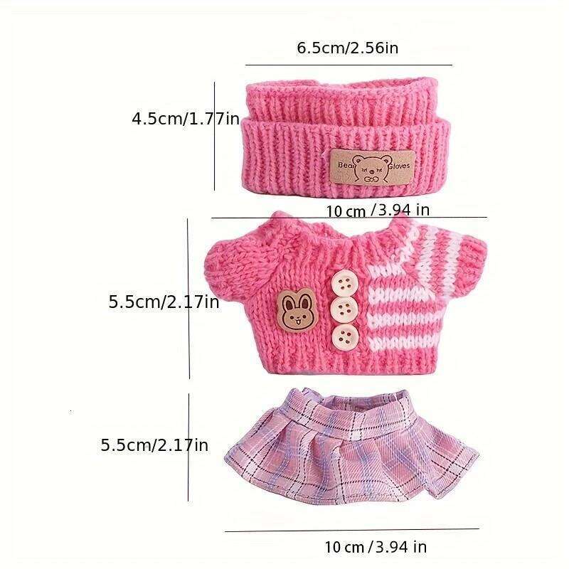 accessories Sitting Party Series Classic Dress Grid For outfit Kid Gift Labubu clothing labubu clothes 26Y0626 - view 3