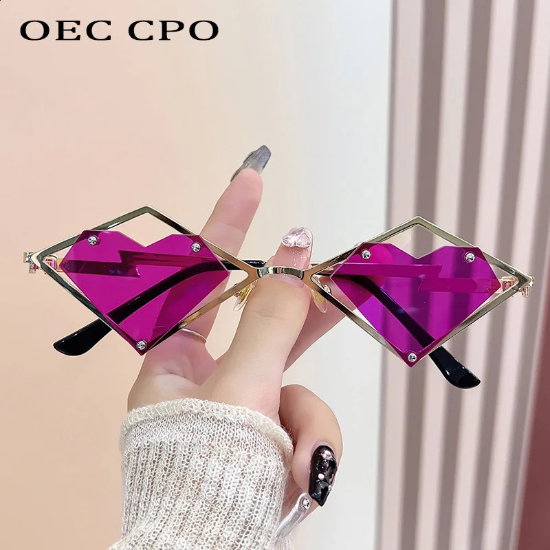 Metal Frames Heart Rimless Sunglasses Women Men Steampunk Sun Glasses Female Gradient Hip Hop Eyewear UV400 Shades 260626 - view 7