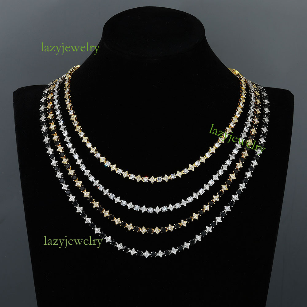 Diamond set Moissanite Star tennis chain 6mm ice crystal ladies fashion jewelry accessories designer custom s925 silver