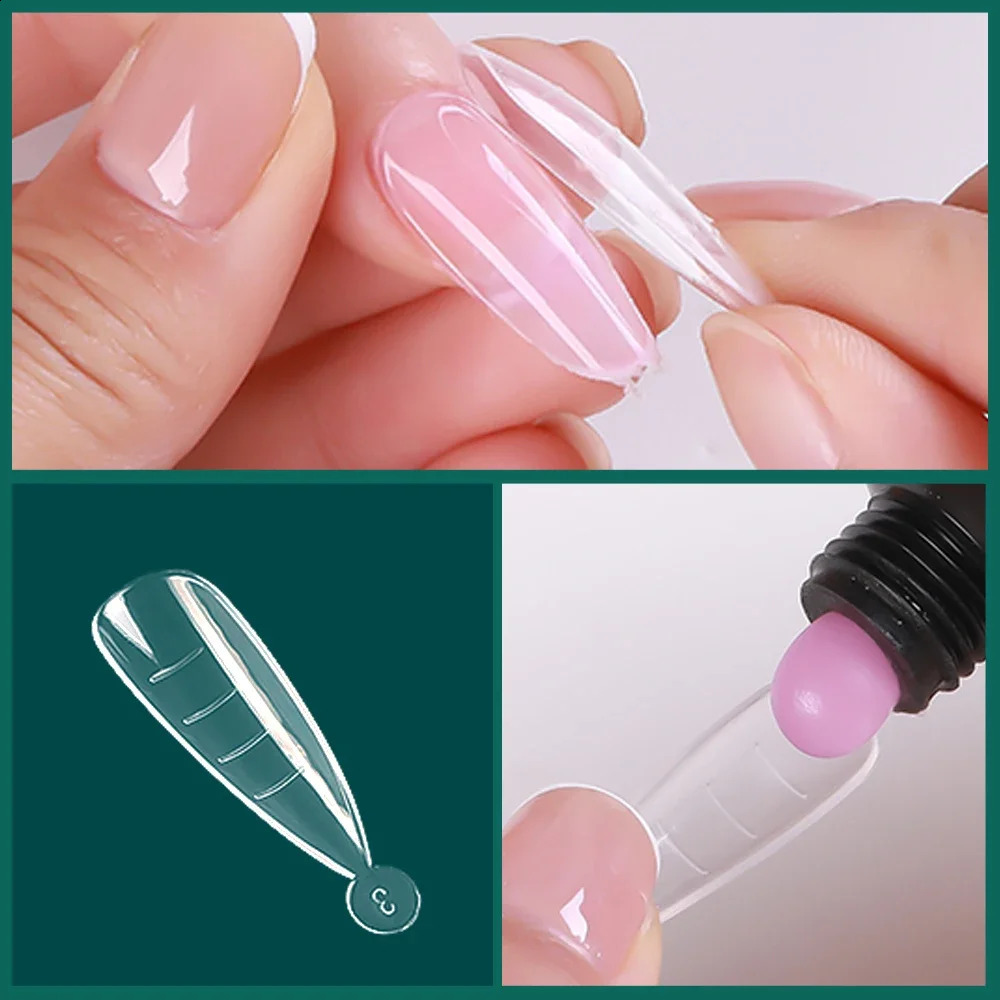 Nailpop Dual System Nails Forms Acrylic Extension False Nail Tips Top Forms for Nails Gel Building Mold Art Tools 120Pcs/Box 260626 - view 4