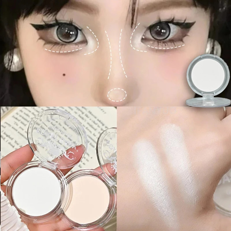 Single Matte Highlighter Palette White Beige Face Nose Brighten Contour Makeup Tea Brown Eye Shadow Lying Silkworm Rouge Powder 260625