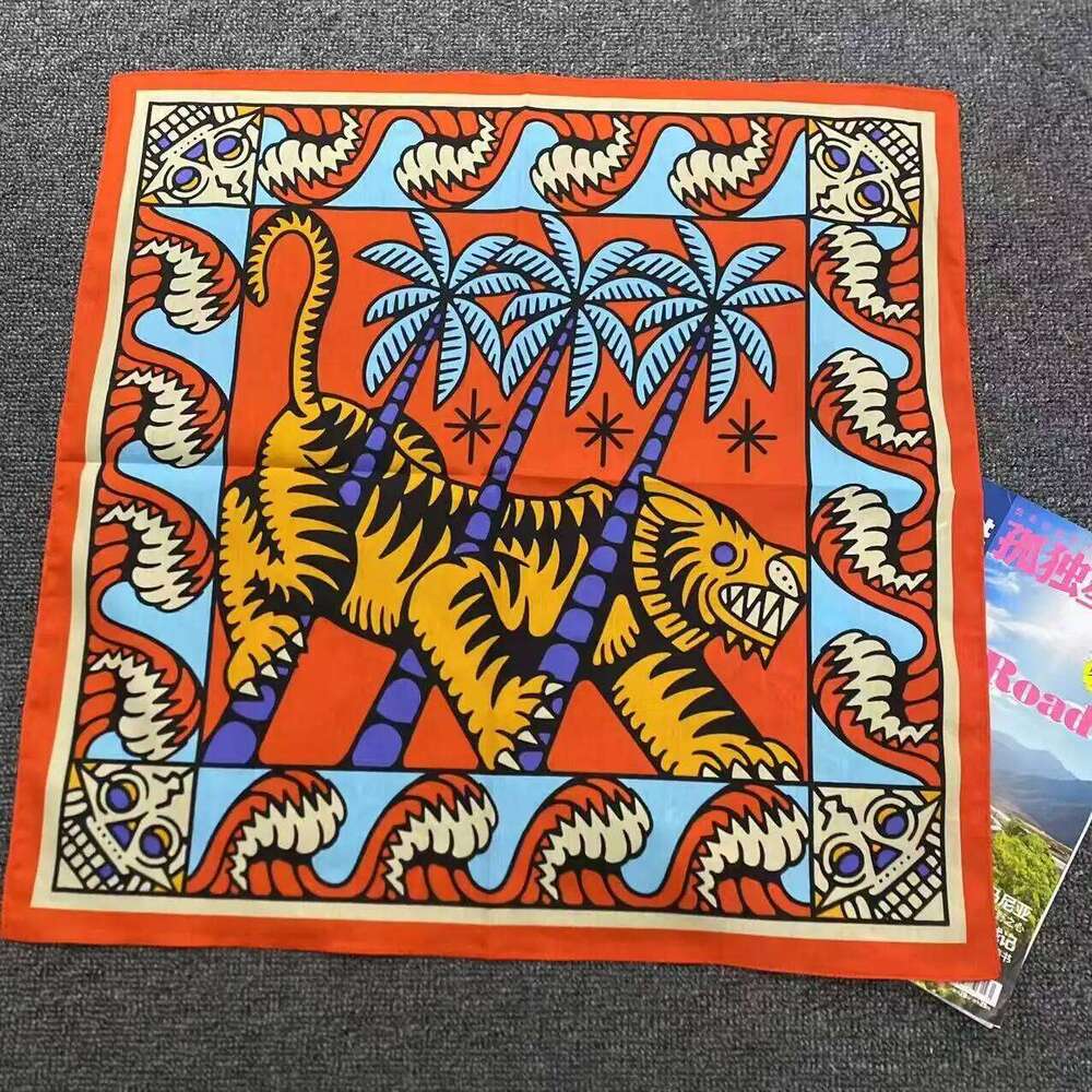Digital printed bandana hip-hop street dance sports turban American retro cotton square scarf cartoon 26Y06226 - view 7
