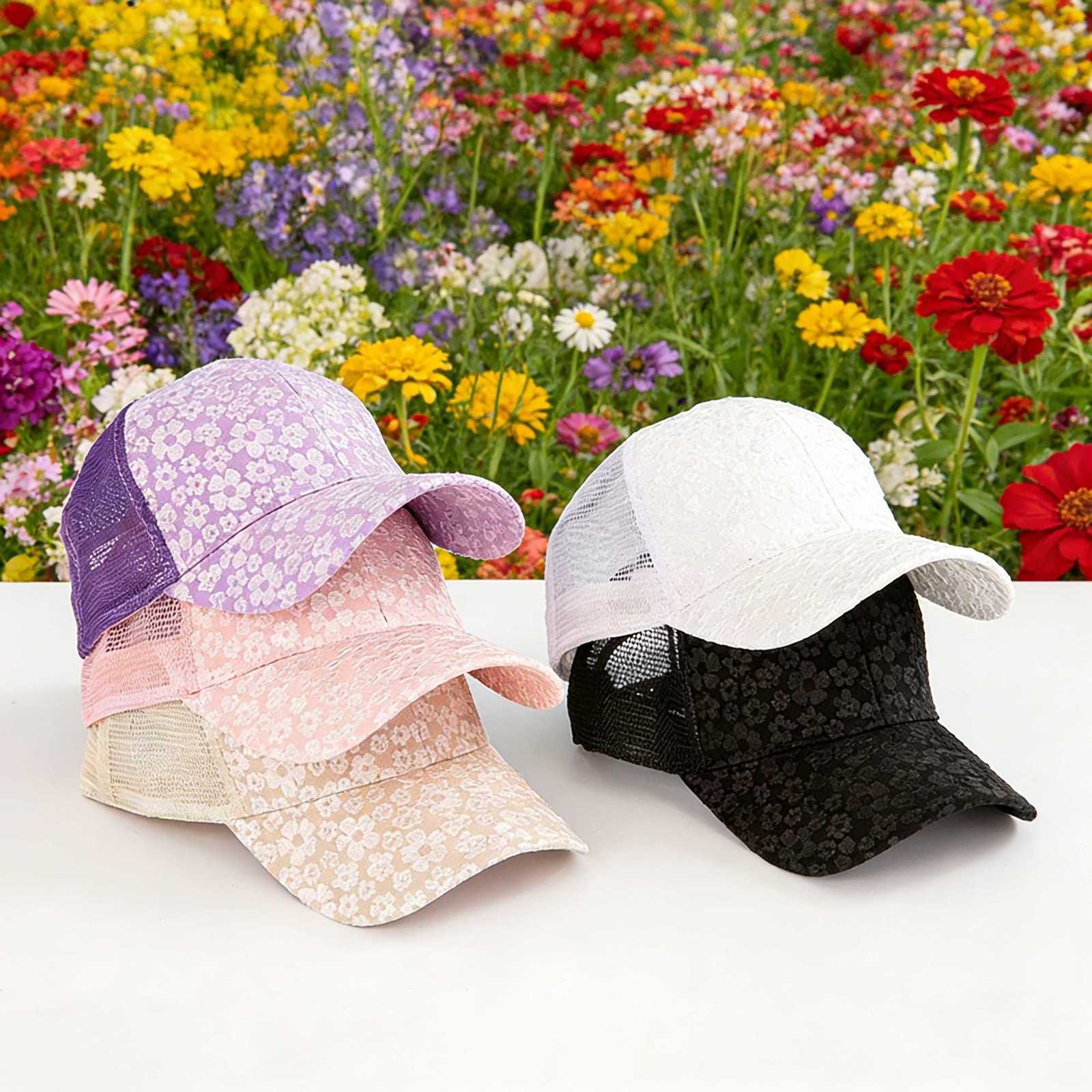 lace floral The truck new - fashionable mesh - adds charm perfectly to the caps in various colors making it your summe M260626