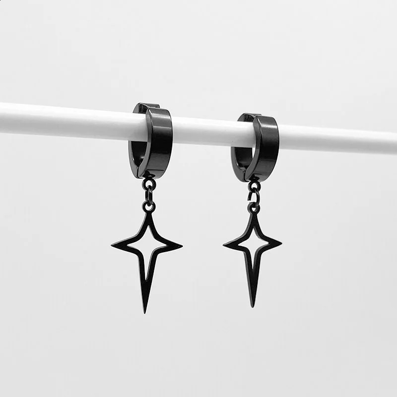 1Pair Clip On Hoop Earrings For Men Women Stainless Steel No Piercing Earring Ear Silver Black Colors Huggie 260623 - view 4
