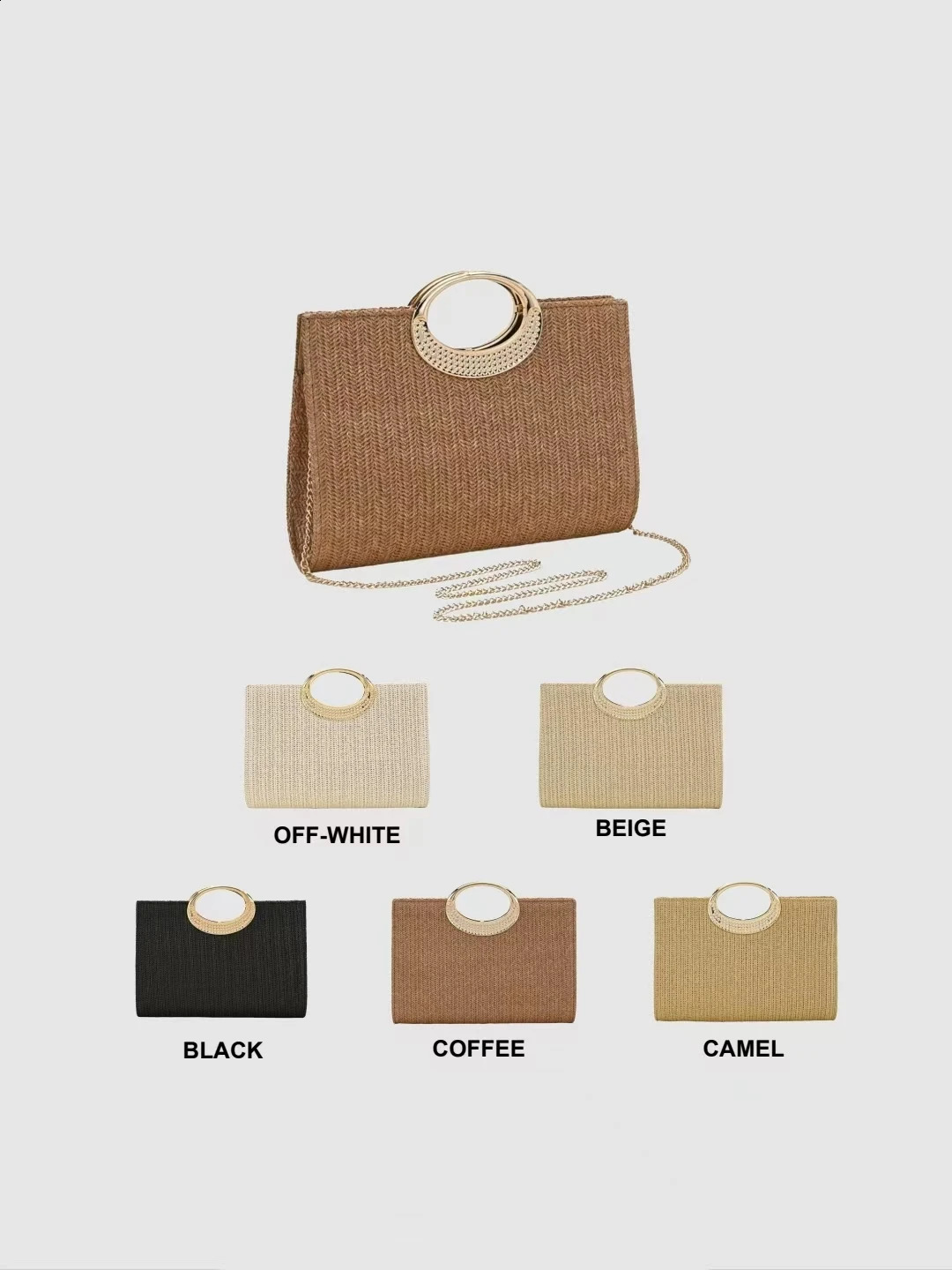 Womens Evening Bag Woven Handbag Fashionable Crossbody Large Capacity Suitable for Parties Weddings Graduations 260612