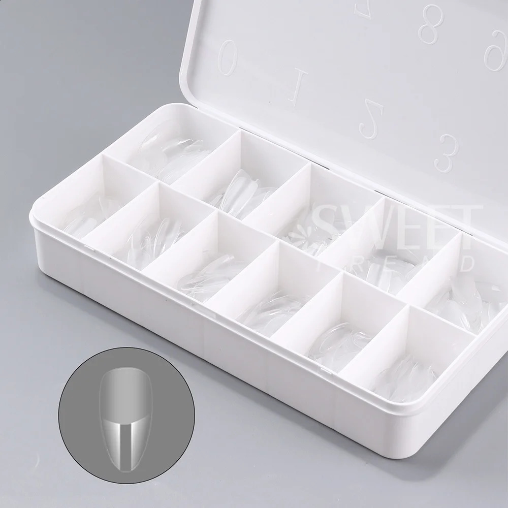 550pcs Translucent Frosted Nail Tips Soft Almond Coffin Square Acrylic Soft Full Cover False Nails Matte Press On Nails Manicure 260626 - view 6