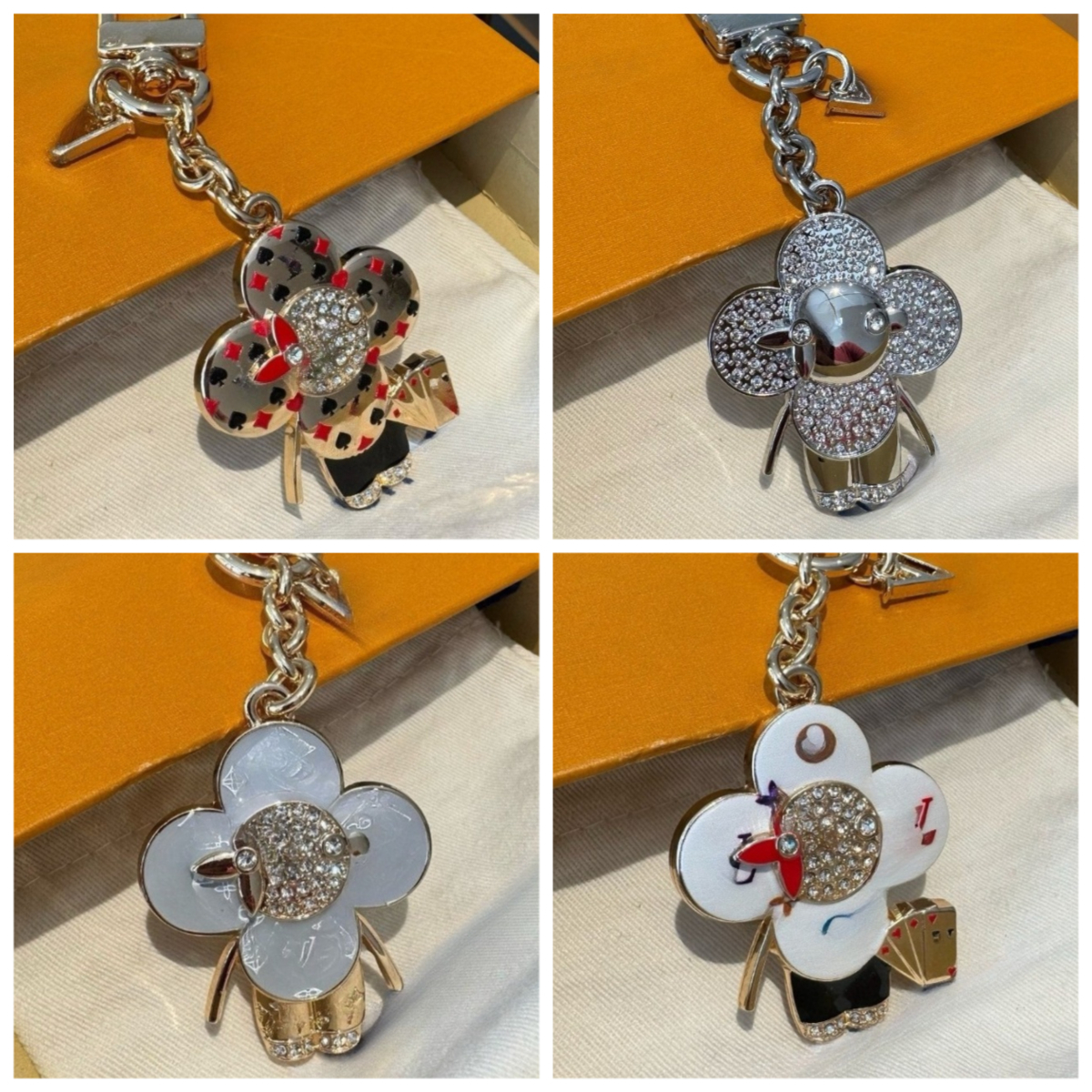 Luxury Designers Keychains Stainless Steel Bag Charm Designer Keychain Car Key Ring with Diamonds Jewelry Keyring Bags Pendant Premium Quality Gift