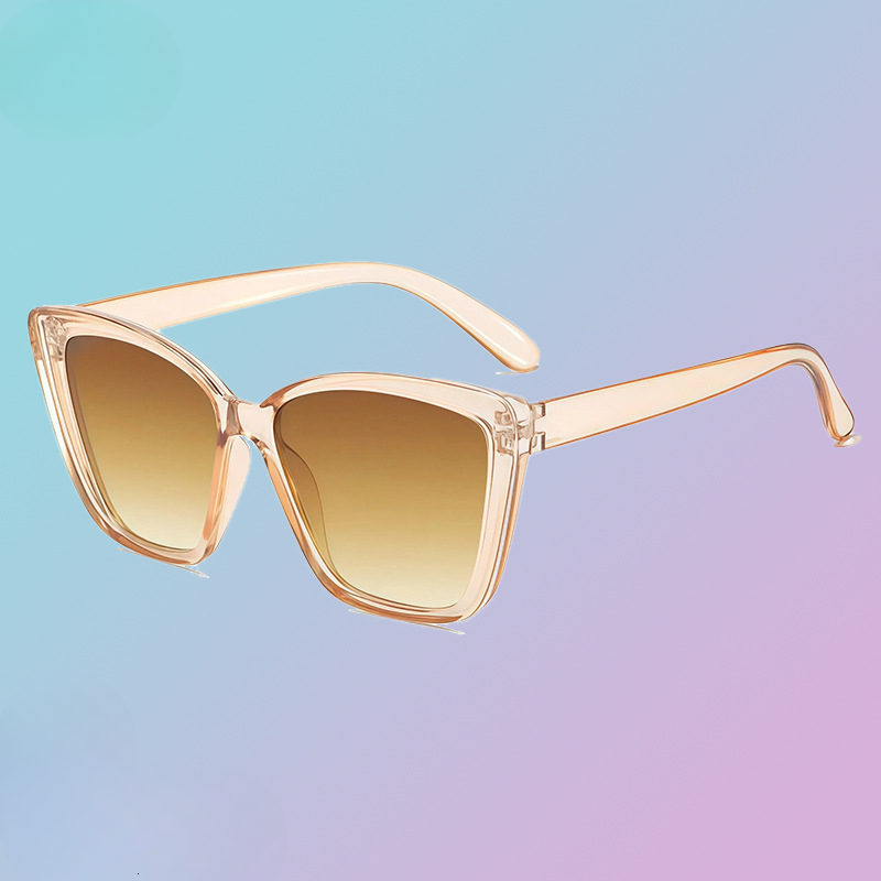 European and American style cat eye sunglasses fashionable square frame UV protection sunglasses trendy and versatile for both men and women can be pr - view 5