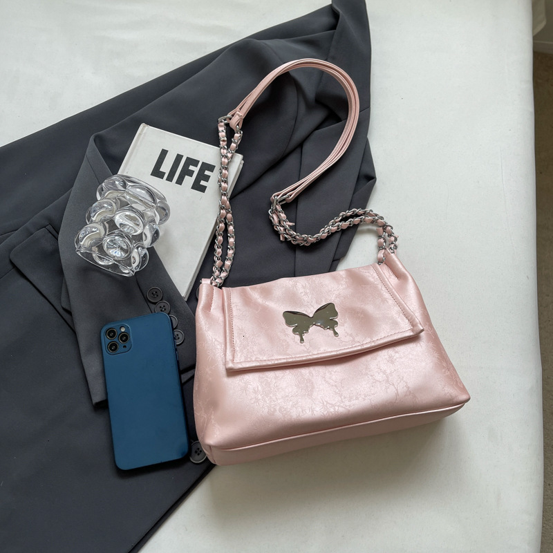 2026 New Korean Niche Butterfly Element Underarm Tote Bag For Women, Hot Girl Envelope Design Fashion Shoulder Handbag - view 4