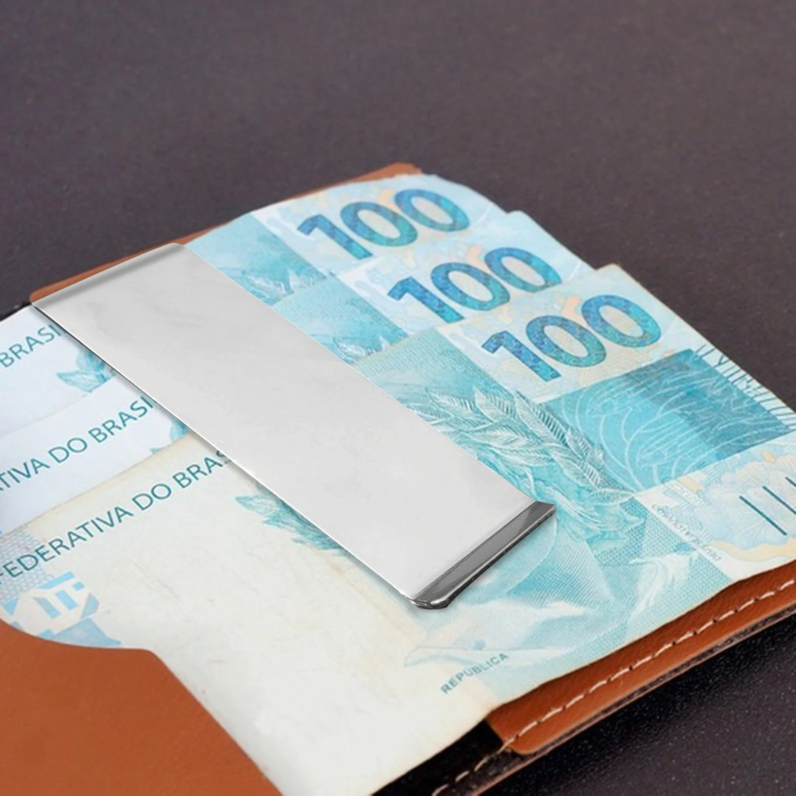 1Pcs Stainless Steel Money Clip Fashion Simple Silver Creative Banknote Clip Belt Clip Personality Bookmark Metal Ticket Folder 260626 - view 4