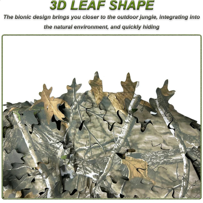 3D Bionic Leaf Shape Backpack Cover Iaser Cutting Outdoor Hunting Camo Backpack Cover Hunting Backpack Accessories 260626 - view 6