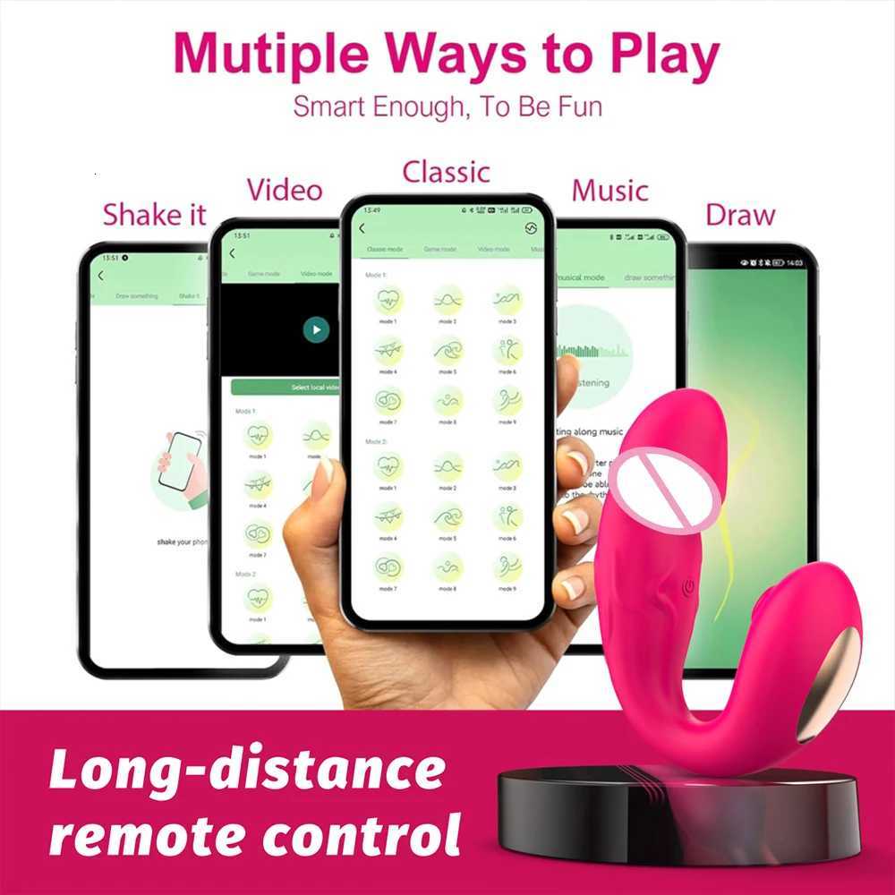 IN 1 Dildo Vibrator 2 For Women Nipple Sucker Clitoris Stimulator G Spot Massage APP Control 9 Vibrating Modes Adults Sex Toys M260626 - view 7