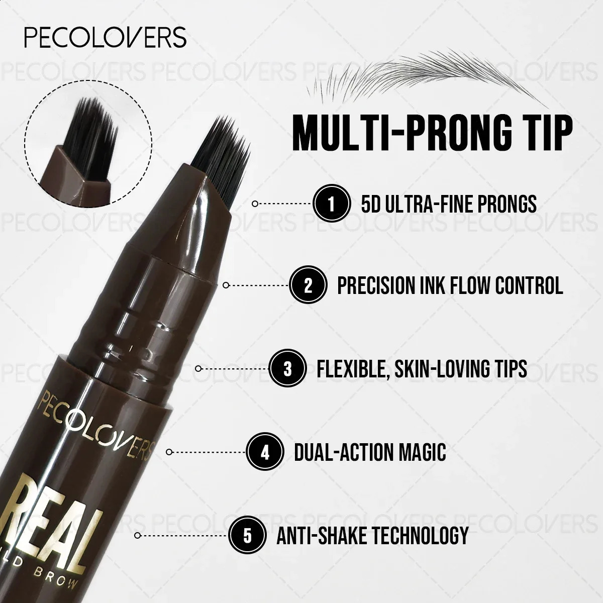 1PC Liquid Eyebrow Pencil - Multi-Function Hairline Filling Ideal for Holiday Makeup Christmas 260626 - view 4