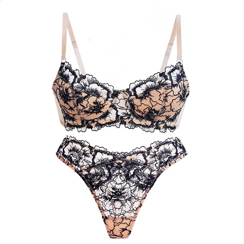 Sexy Embroidered Lace Lingerie Set for Women with Small Breasts PushUp and AntiSagging UltraThin Beautiful Back Bra 260626